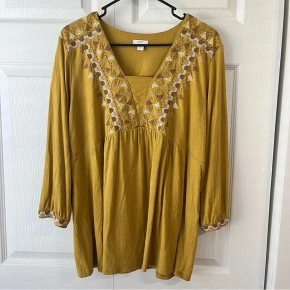 J. Jill Beaded & Embroidered Tunic Top Med - Picture 2 of 7